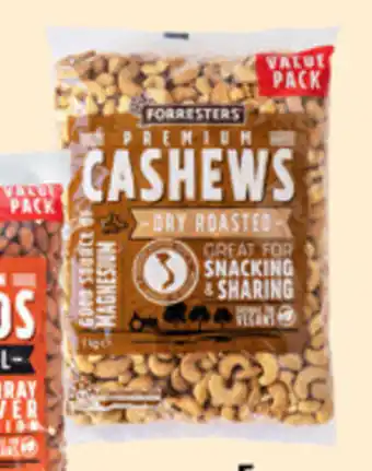 Forresters Dry Roasted Cashews