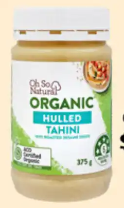 ALDI Oh So Natural Organic Hulled Tahini offer