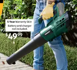 ALDI 20v cordless blower skin offer