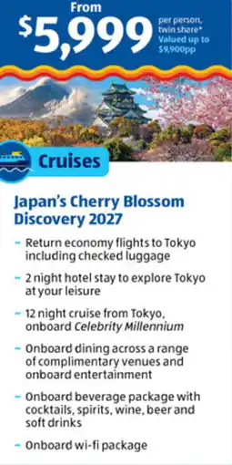 ALDI Japan's cherry blossom discovery 2027 offer