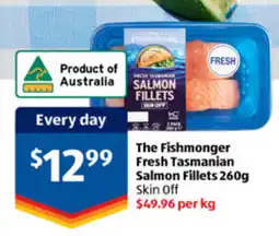 ALDI The fishmonger fresh tasmanian salmon fillets offer