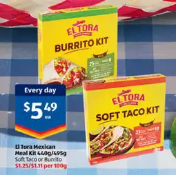 ALDI El tora mexican meal kit offer