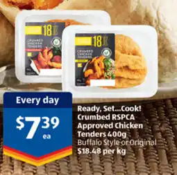 ALDI Ready, set...cook! crumbed rspca approved chicken tenders offer