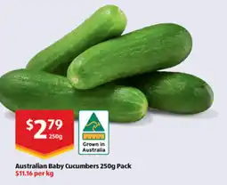 ALDI Australian baby cucumbers pack offer