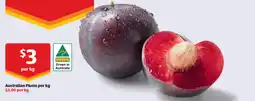 ALDI Australian plums per kg offer