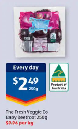 ALDI The fresh veggie co baby beetroot offer