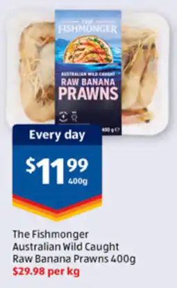 ALDI The fishmonger australian wild caught raw banana prawns offer
