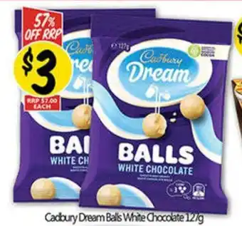 Cadbury dream balls white chocolate