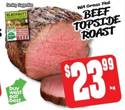 Farmer Jack's Wa grass fed beef topside roast offer