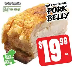 Farmer Jack's Wa free range pork belly offer