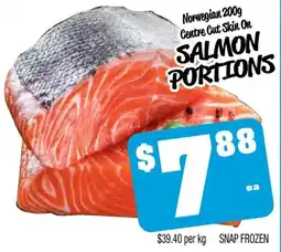 Farmer Jack's Norwegian Centre Cut Skin On SALMON PORTIONS offer