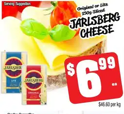 Farmer Jack's Jarlsber original or lite sliced jarlsberg offer
