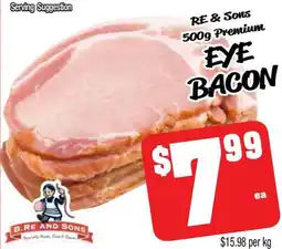 Farmer Jack's Re & sons premium eye bacon offer