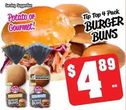 Farmer Jack's Tip top burger buns offer