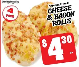 Farmer Jack's Suprima cheese & bacon rolls offer