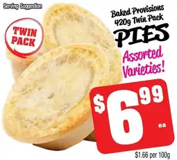 Farmer Jack's Baked provisions twin pack pies offer