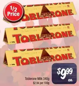 Farmer Jack's Toblerone Milk offer