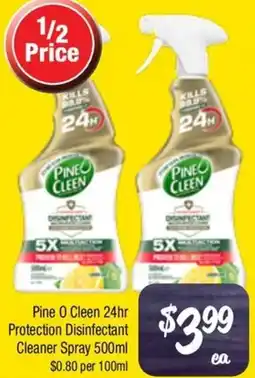 Farmer Jack's Pine o cleen 24hr protection disinfectant cleaner spray offer