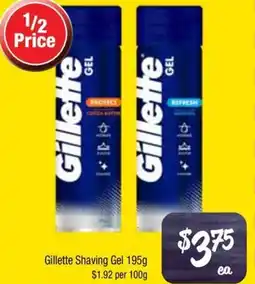 Farmer Jack's Gillette Shaving Gel offer