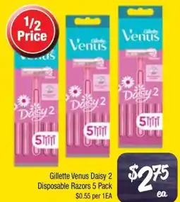 Farmer Jack's Gillette venus daisy 2 disposable razors offer