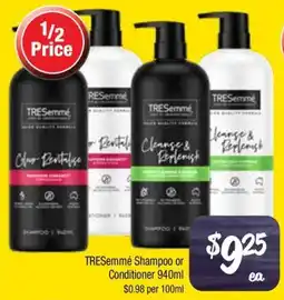 Farmer Jack's Tresemmé shampoo or conditioner offer
