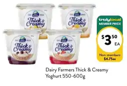 Farmer Jack's Dairy farmers thick & creamy yoghurt offer