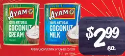 Farmer Jack's Ayam coconut milk or cream offer