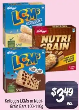 Farmer Jack's Kellogg's lcms or nutri- grain bars offer