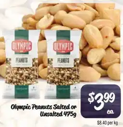 Farmer Jack's Olympic peanuts salted or unsalted offer