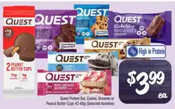 Farmer Jack's Quest protein bar, cookie, brownie or peanut butter cups offer