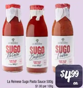 Farmer Jack's La reinese sugo pasta sauce offer