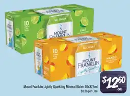 Farmer Jack's Mount Franklin Lightly Sparkling Mineral Water offer