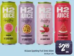 Farmer Jack's H2Juice Sparkling Fruit Drink offer