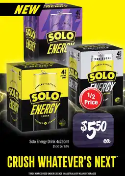 Farmer Jack's Solo Energy Drink offer
