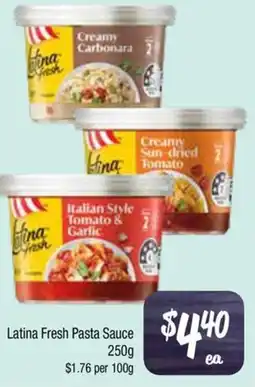 Farmer Jack's Latina Fresh Pasta Sauce offer
