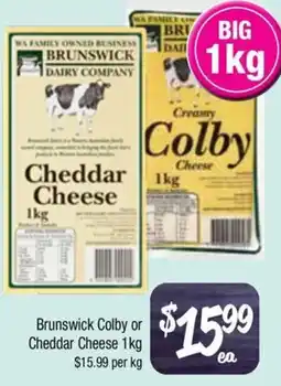 Farmer Jack's Brunswick Colby or Cheddar Cheese offer