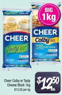 Farmer Jack's Cheer Colby or Tasty Cheese Block offer