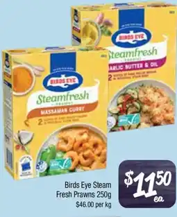 Farmer Jack's Birds Eye Steam Fresh Prawns offer