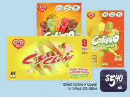 Farmer Jack's Streets Cyclone or Calippo offer