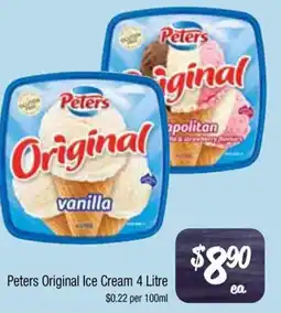 Farmer Jack's Peters Original Ice Cream offer