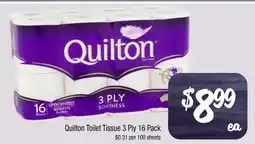 Farmer Jack's Quilton Toilet Tissue 3 Ply offer