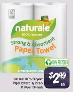 Farmer Jack's Naturale 100% Recycled Paper Towel 2 Ply offer