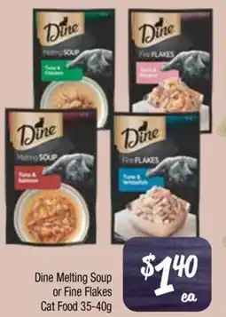 Farmer Jack's Dine Melting Soup or Fine Flakes Cat Food offer