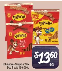 Farmer Jack's Schmackos Strapz or Stix Dog Treats offer