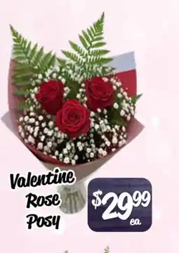 Farmer Jack's Valentine Rose posy offer