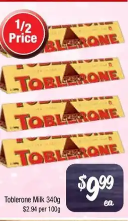 Farmer Jack's Toblerone Milk offer