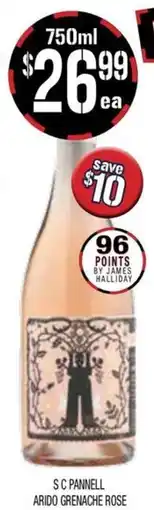 Farmer Jack's SC PANNELL ARIDO GRENACHE ROSE offer