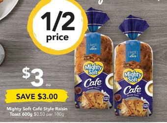 Drakes Mighty Soft Café Style Raisin Toast 600g offer