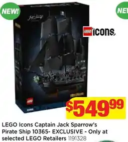 Mr Toys Lego icons captain jack sparrow's pirate ship 10365- exclusive offer