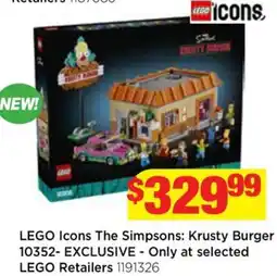 Mr Toys Lego icons the simpsons: krusty burger 10352-exclusive offer